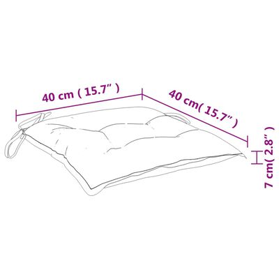 vidaXL Stoelkussens 4 st 40x40x7 cm oxford stof wijnrood