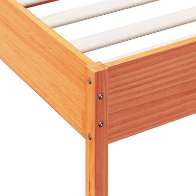 vidaXL Bedframe zonder matras massief grenenhout wasbruin 100x200 cm