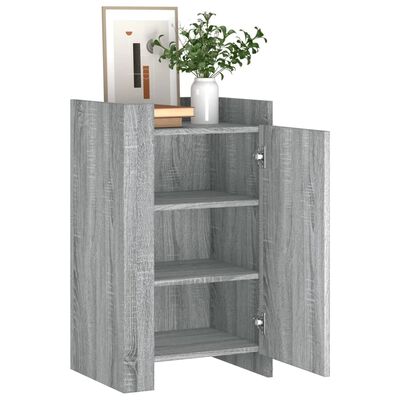 vidaXL Dressoir 45x35x75 cm bewerkt hout grijs sonoma eikenkleurig