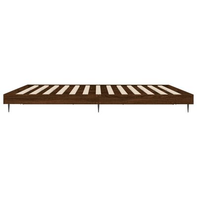 vidaXL Bedframe bewerkt hout bruin eikenkleur 180x200 cm