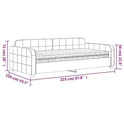 vidaXL Slaapbank met matras 100x200 cm fluweel geel