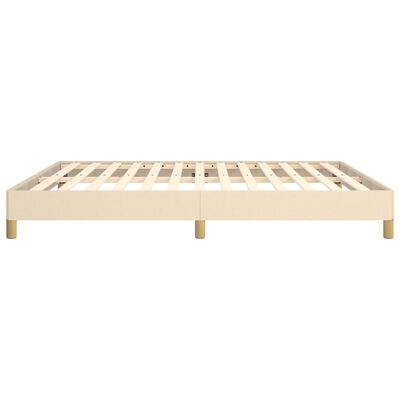 vidaXL Bedframe zonder matras stof crèmekleurig 180x200 cm