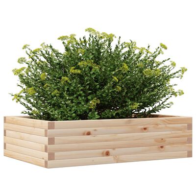 vidaXL Plantenbak 90x60x23 cm massief grenenhout