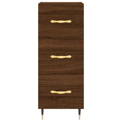 vidaXL Hoge kast 34,5x34x180 cm bewerkt hout bruin eikenkleur