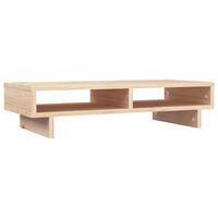 vidaXL Monitorstandaard 60x27x14 cm massief grenenhout