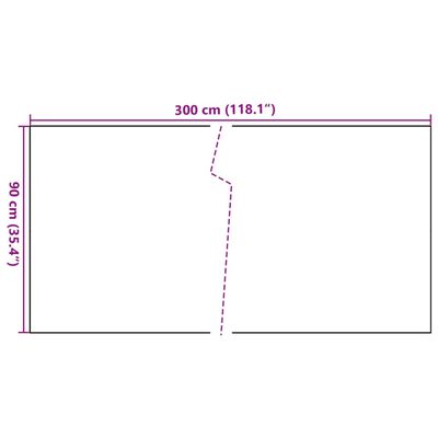 vidaXL Balkonscherm 300x90 cm poly rattan bruin en zwart