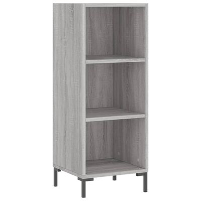 vidaXL Hoge kast 34,5x34x180 cm bewerkt hout grijs sonoma eikenkleurig