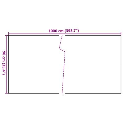 vidaXL Balkonscherm 1000x90 cm poly rattan bruin en zwart