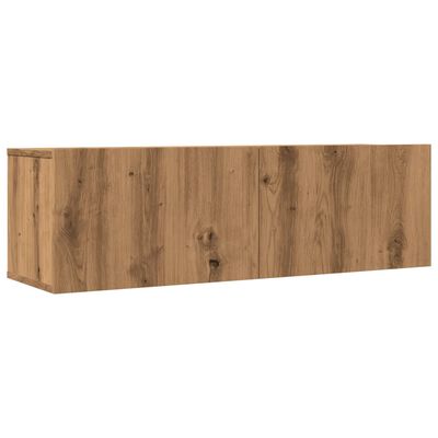 vidaXL Tv-meubels 2 st wandgemonteerd 100x30x30 cm artisanaal eiken