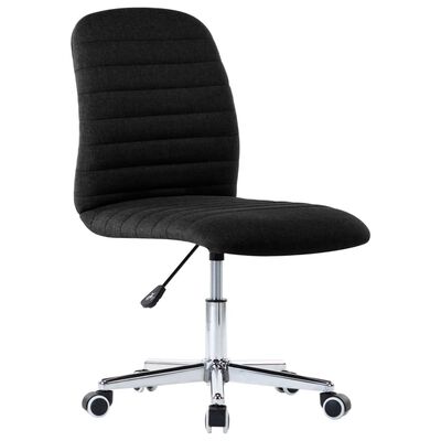 vidaXL Eetkamerstoelen 6 st stof zwart