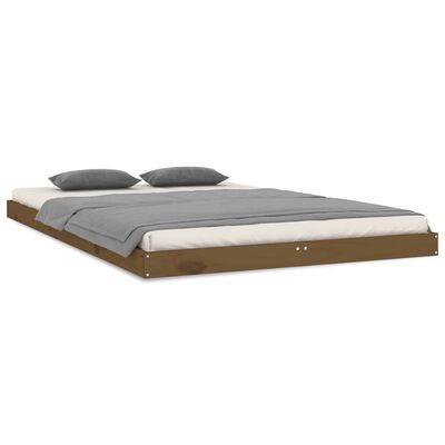 vidaXL Bedframe massief grenenhout honingbruin 120x200 cm