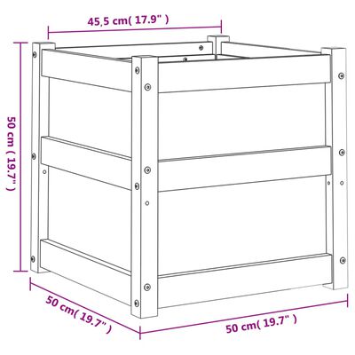 vidaXL Plantenbak 50x50x50 cm massief douglashout