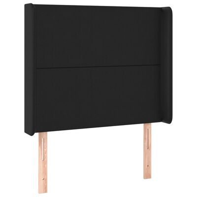 vidaXL Hoofdbord LED 83x16x118/128 cm kunstleer zwart