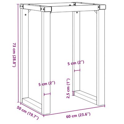 vidaXL Eettafelpoten O-frame 60x50x73 cm gietijzer