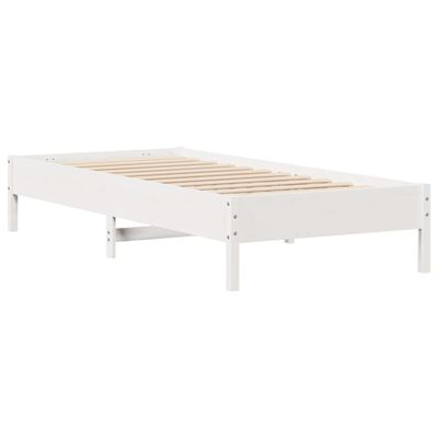 vidaXL Bedframe zonder matras massief grenenhout wit 140x200 cm