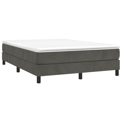 vidaXL Bedframe fluweel donkergrijs 140x200 cm