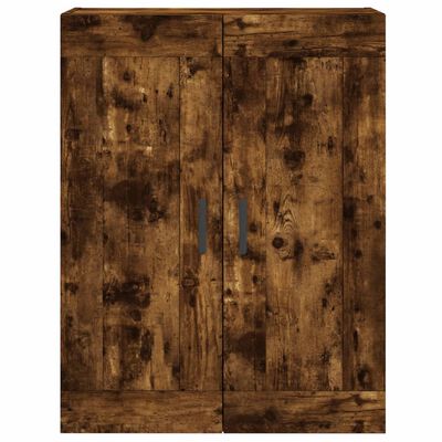 vidaXL Hoge kast 69,5x34x180 cm bewerkt hout gerookt eikenkleurig