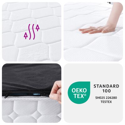 vidaXL Pocketveringmatras middelhard-hard 140x190 cm