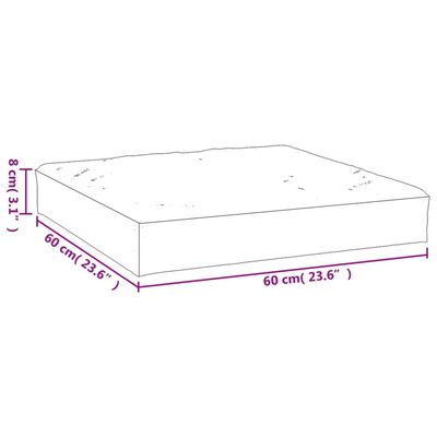 vidaXL Palletkussen 60x60x8 cm oxford stof lichtblauw