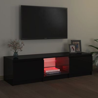 vidaXL Tv-meubel met LED-verlichting 140x40x35,5 cm zwart