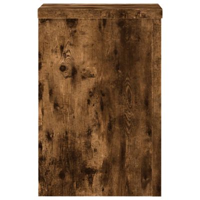 vidaXL Plantenstandaards 2 st 20x20x30 cm bewerkt hout gerookt eiken