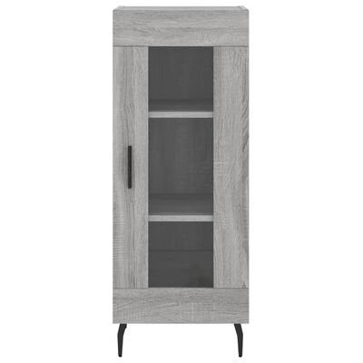 vidaXL Hoge kast 34,5x34x180 cm bewerkt hout grijs sonoma eikenkleurig