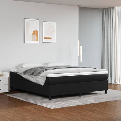 vidaXL Bedframe kunstleer zwart 160x200 cm