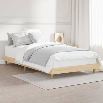 vidaXL Bedframe zonder matras hout sonoma eikenkleurig 100x200 cm