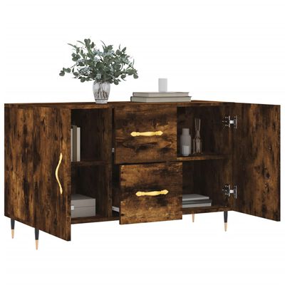 vidaXL Dressoir 100x36x60 cm bewerkt hout gerookt eikenkleurig