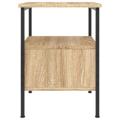 vidaXL Nachtkastjes 2 st 34x36x50 cm bewerkt hout sonoma eikenkleurig