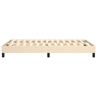 vidaXL Bedframe zonder matras 120x200 cm stof crèmekleurig