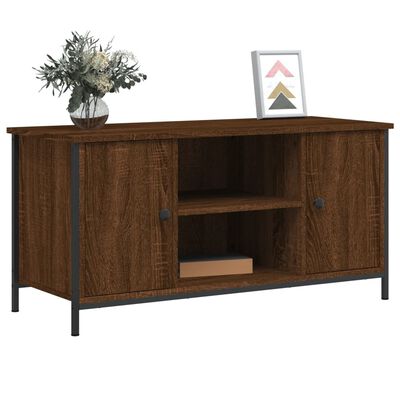 vidaXL Tv-meubel 100x40x50 cm bewerkt hout bruin eikenkleur