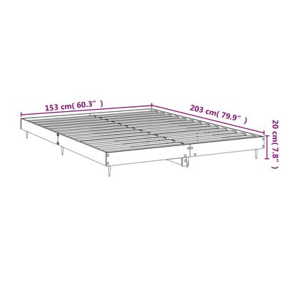 vidaXL Bedframe zonder matras bewerkt hout bruin eikenkleur 150x200 cm