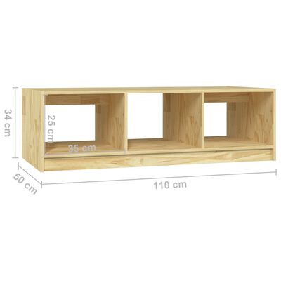 vidaXL Salontafel 110x50x34 cm massief vurenhout