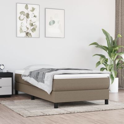 vidaXL Bedframe stof taupe 80x200 cm