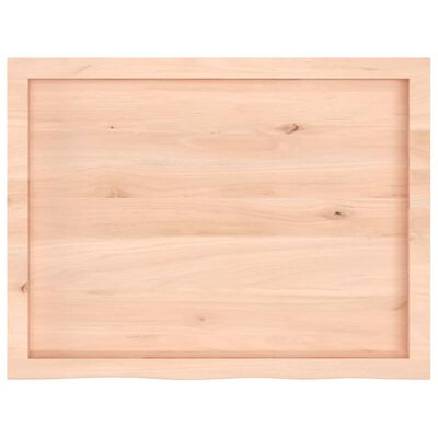 vidaXL Wastafelblad 80x60x(2-6) cm onbehandeld massief hout