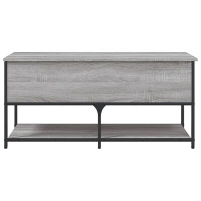 vidaXL Opbergbankje 100x42,5x47 cm bewerkt hout grijs sonoma eiken