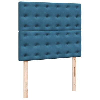 vidaXL Boxspring met matras fluweel blauw 120x190 cm