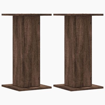 vidaXL Plantenstandaards 2 st 30x30x60 cm bewerkt hout bruin eiken