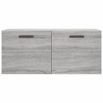 vidaXL Wandkast 80x36,5x35 cm bewerkt hout grijs sonoma eikenkleurig