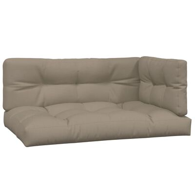 vidaXL 2-delige Loungeset pallet met kussens massief acaciahout