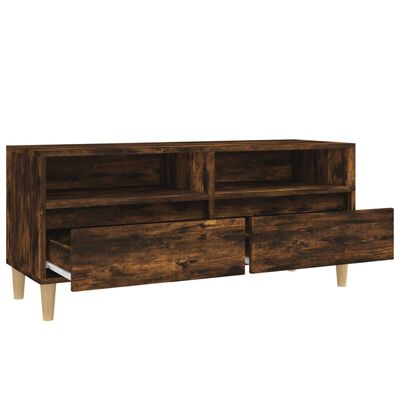 vidaXL Tv-meubel 100x34,5x44,5 cm bewerkt hout gerookt eikenkleurig