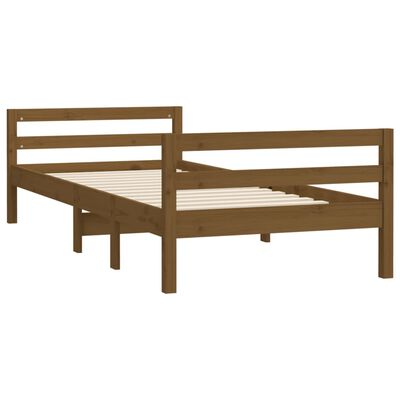 vidaXL Bedframe massief grenenhout honingbruin 80x200 cm