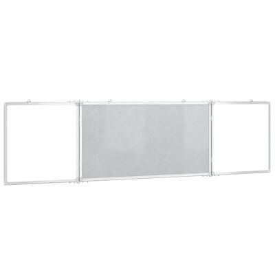 vidaXL Whiteboard magnetisch inklapbaar 160x40x1,7 cm aluminium