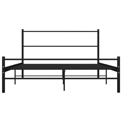 vidaXL Bedframe metaal zwart 140x200 cm