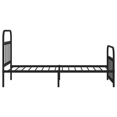 vidaXL Bedframe met hoofd- en voeteneinde metaal zwart 100x190 cm