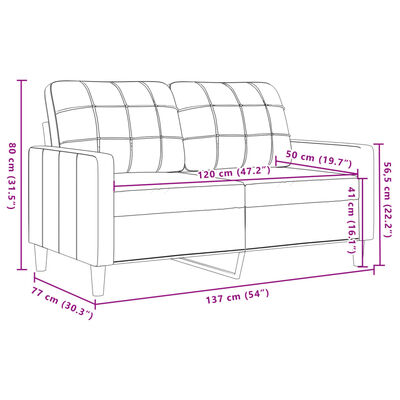 vidaXL 2-delige Loungeset met kussens en bolsters fluweel donkergrijs