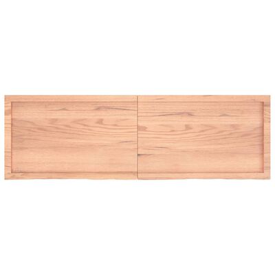 vidaXL Wandschap 160x50x(2-4)cm behandeld massief eikenhout lichtbruin