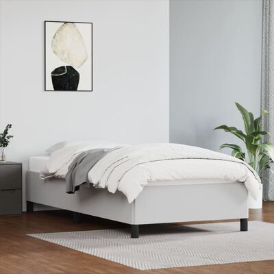 vidaXL Bedframe kunstleer wit 100x200 cm