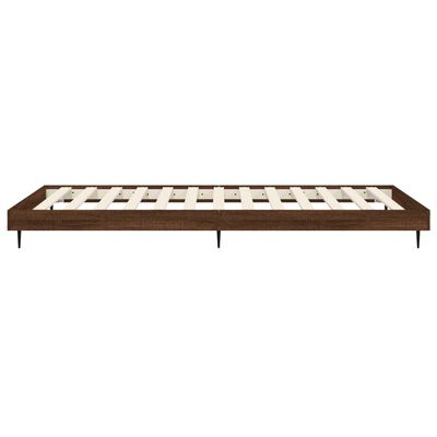 vidaXL Bedframe zonder matras bewerkt hout bruin eikenkleur 90x190 cm